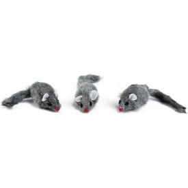 Beeztees Muisje - Kattenspeelgoed - Grijs - 5x3x2,5 cm - 3ST | SPEELGOED
