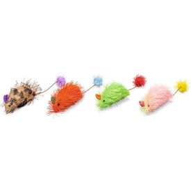 Beeztees Langharige Muis - Kattenspeelgoed - Regenboog - 6,5x3,5x3 cm | SPEELGOED