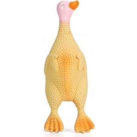 Beeztees Kip - Hondenspeelgoed - Geel - Klein - 25 cm | Latex speelgoed