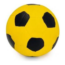 Beeztees Voetbal - Hondenspeelgoed - Zwart/Geel - 8 cm | Ballen