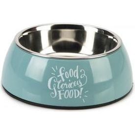 Beeztees Glorious - Hondenvoerbak - Plastic - Blauw - 14 cm | Water- voederbakken en drinkflessen