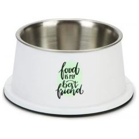 Beeztees Best Friends - Hondenvoerbak - Plastic - Wit - 16 cm | Water- voederbakken en drinkflessen