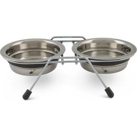 Beeztees Lumara - Hondenvoerbak - RVS - Grijs - 11 cm | Water- voederbakken en drinkflessen