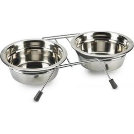 Beeztees Lumara - Hondenvoerbak - RVS - Grijs - 16 cm | Water- voederbakken en drinkflessen