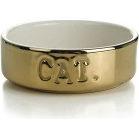 Beeztees - Kattenvoerbak - Keramiek - Goud - 11,5x4 cm - 300 ml | Voer & Drinkbakken