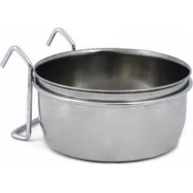 Beeztees Coopcup Inox+Houder - Hondenvoerbak - 0,6L - 12,5 cm | Water- voederbakken en drinkflessen