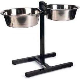 Beeztees Standaard - Dinerset Hond - Zwart - 28 cm | Water- voederbakken en drinkflessen