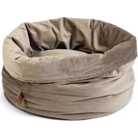 Designed by Lotte Fluco - Kattenmand - Fluweel - Grijs - 45x45x35 cm | Manden