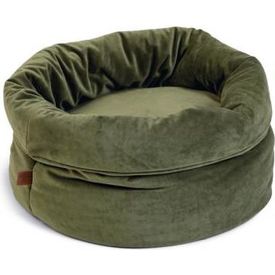 Designed by Lotte Fluco - Kattenmand - Fluweel - Groen - 45x45x35 cm | Manden