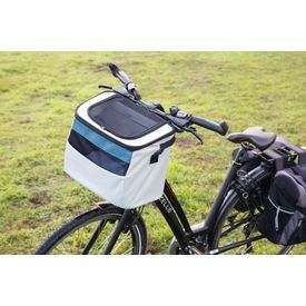 Beeztees Fietsmand Xoex - Hond - Grijs/blauw - 40x25x30 cm | Fiets