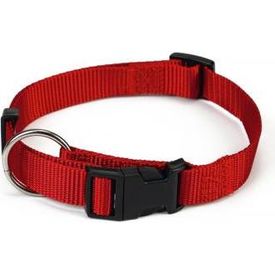 Beeztees - Halsband Hond - Nylon - Rood - 35-55 cm x 20 mm | Halsbanden