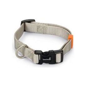 Beeztees Uni - Halsband Hond - Lichtgrijs - 26-40 cm x 15 mm | Halsbanden