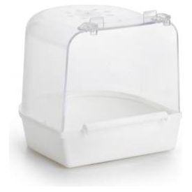 Badhuisje Rond - Vogelbad - Wit - Groot - 13x13x13 cm | VERZORGING