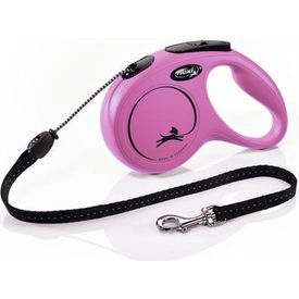 Flexi New Classic - Hondenriem - Koord - Roze - M - 5M | Flexi lijnen