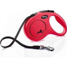 Flexi New Classic - Hondenriem - Band - Rood - M - 5M | Flexi lijnen