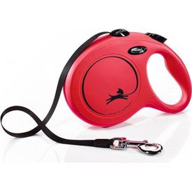 Flexi New Classic - Hondenriem - Band - Rood - L - 8M | Flexi lijnen