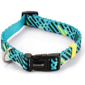 Beeztees Memphis - Halsband Hond - Nylon - Licht Blauw - 35-50cmx20mm | Halsbanden