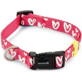 Beeztees Heart - Halsband Hond - Nylon - Roze - 35-50cmx20mm | Halsbanden