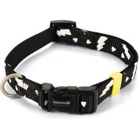 Beeztees Thunder - Halsband Hond - Nylon - Zwart - 35-50cmx20mm | Halsbanden