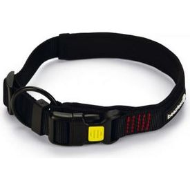 Beeztees Parinca Premium - Hondenhalsband - Nylon - Zwart - 50-55 x 25 mm | Halsbanden
