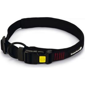 Beeztees Parinca Premium - Hondenhalsband - Nylon - Zwart - 55-60 cm x 30 mm | Halsbanden