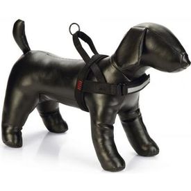 Beeztees Parinca Premium Comfort- Hondentuig - Nylon - Zwart - 62-74 cm x 25 mm | Overige tuigen