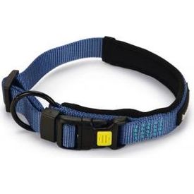 Beeztees Parinca Premium - Hondenhalsband - Nylon - Blauw - 35-40 cm x 20 mm | Halsbanden