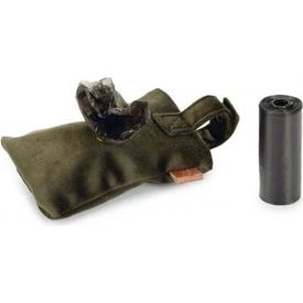 Designed by Lotte Caja Poepzaktasje + zakjes 2x15 st - Hond - Groen - 14,5x7x1 cm | Poepzakjes en houders