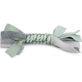 Beeztees Puppy Speeltouw Kaz - Hondenspeelgoed - Grijs/Groen - 25 cm | Puppy speelgoed