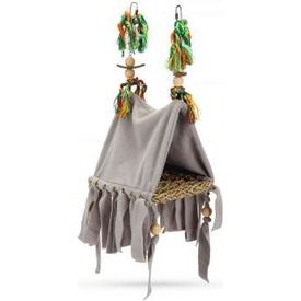 Beeztees Ami - Vogelhuisje - Grijs - 23x13x15 cm | KOOIEN EN HOKKEN