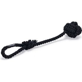 Beeztees Slingerkoord met Bal Vic - Flostouw - Zwart - 40x7x7 cm | Flostouw