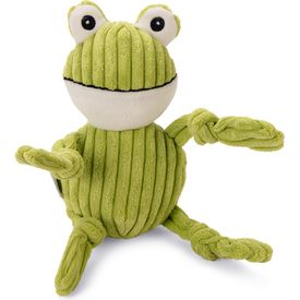 Beeztees Kikker Froggi - Hondenspeelgoed - Ribstof - Groen - 30x11x8,5 cm | Knuffels