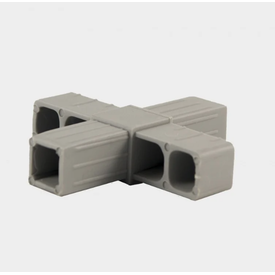 Hoekverbinder 4-weg plat voor koker 20x20x1,5mm | Verbinders