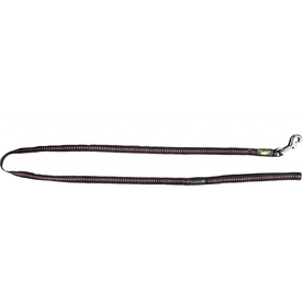 IDC® nylon lijn - met handvat - 14 mm x 1 m - zwart met rood | Hondenriemen