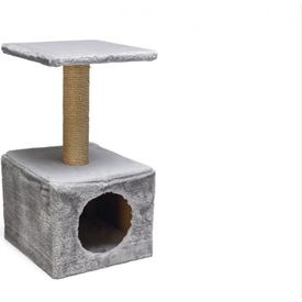 Beeztees Christa - Krabpaal - Grijs - 30x30x57 cm | KRABPALEN