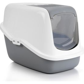 Nestor - Kattenbak - Grijs/Wit - 56x39x39 cm | Kattenbakken