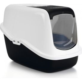 Nestor - Kattenbak - Zwart/Wit - 56x39x39 cm | Kattenbakken