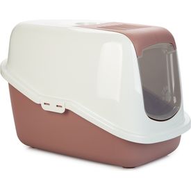 Nestor - Kattenbak - Roze/Wit - 56x39x39 cm | Kattenbakken