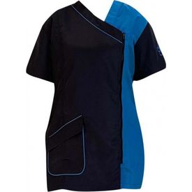 Trimshirt k. mouw licht- en donkerblauw, zijsluiting - Maat 2XL | Kleding en salontoebehoren