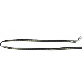 IDC® nylon lijn - zonder handvat - 14 mm x 2m - zwart met groen | Hondenriemen