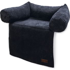 Designed by Lotte Bankkussen Ribbed - Hondenkussen - Antraciet - 50x50x30 cm | Kussens