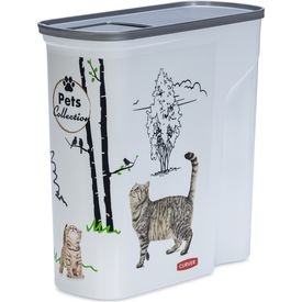 Curver - Voedselcontainer Kat - Wit - 6L - 2,5Kg | Voederstandaard en containers