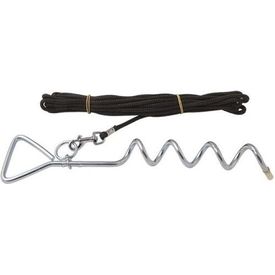 Grondspiraal met wartel - Inclusief zwart koort -  8mm x 40cm