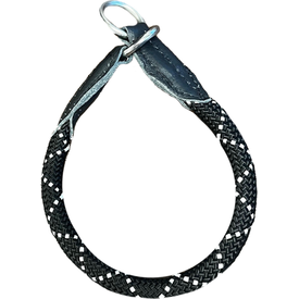 Julius-K9 Sliphalsband - Zwart - Verchroomd | Halsbanden en lijnen