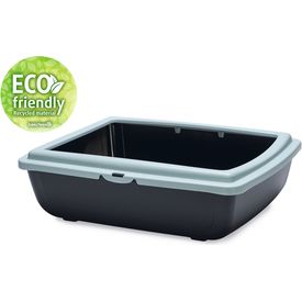 Beeztees Juliet Eco - Kattenbak - Lichtblauw/Zwart - 48x38x14 cm