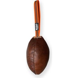 BODO honden bijtrol rugbybal - Leer - 16x10cm | Bijtrollen en kussens