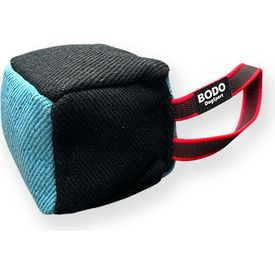 BODO honden bijtkussen kubus - Katoen/Nylon - 10x10cm - Met handvat | Bijtrollen en kussens