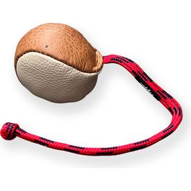 BODO bijtbal - Leer - 10cm - Met koord of handvat | Bijtrollen en kussens