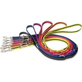 Hondenriem - 20mm x 1m - Met handvat - Rood | Hondenriemen