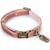 Designed by Lotte Velura - Hondenhalsband - Fluweel - Roze - 20- 30cmx10mm | Halsbanden